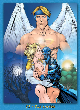 Illustration for article titled Beefcake superhero tarot card collection gives us the sexy Anakin we deserve